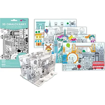 omalovánky Omalovánky, 3D, VÝLET MĚSTEM, 25x14 cm, 1 kus