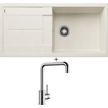 Granitový dřez Granitový dřez SET Blanco METRA XL 6 S bílá soft 527124 + Blanco MILI chrom 519413