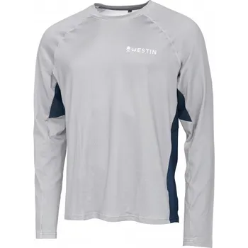 Rybářské oblečení Rybářské triko s dlouhým rukávem Westin Flats UPF Mist Grey XL