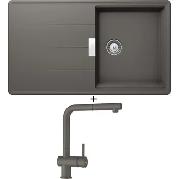 Granitový dřez Granitový dřez SET Schock TIA D-100 Silverstone + Schock EPOS 540127 Silverstone