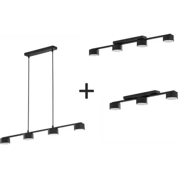 TK LIGHTING Sada osvětlení - DALLAS, sestava č. 1, černá