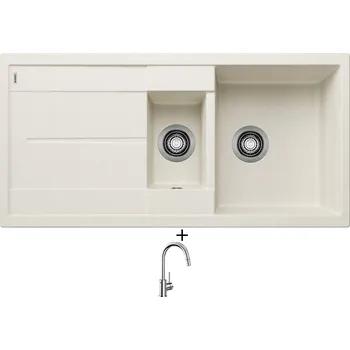 Granitový dřez Granitový dřez SET Blanco METRA 6 S bílá soft 527117 + Blanco MIDA-S chrom 521454