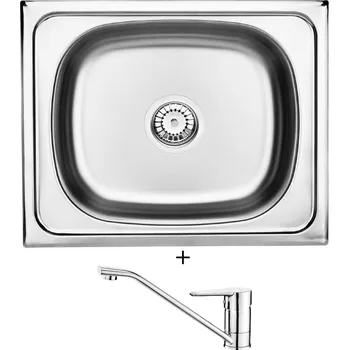 Nerezový dřez Nerezový dřez SET Deante ZEU 010A nerez + Deante CORIO BFC 060M chrom