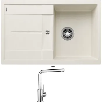 Granitový dřez Granitový dřez SET Blanco METRA 45 S bílá soft 527106 + Blanco MILA chrom 519414