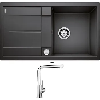 Granitový dřez Granitový dřez SET Blanco METRA 5 S antracit + excentrické ovládání + Blanco MILA chrom 519414