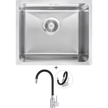 Nerezový dřez Nerezový dřez SET Deante EGERIA ZPE 010A nerez + Deante NEO LUNO BOC B720 nerez