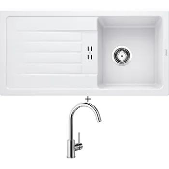 Granitový dřez Granitový dřez SET BLANCO FAVUM 45 S bílá 524229 + Blanco MIDA chrom 517742