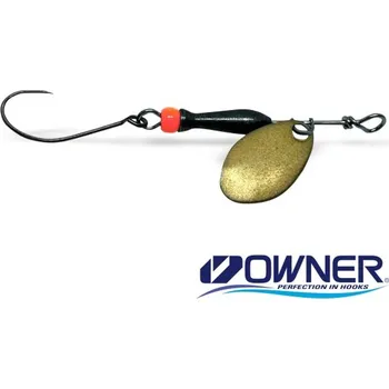 Umělá nástraha Jigovky.cz Rotační třpytka CLASSIC BARBLESS 00 - GOLD (black/orange body)