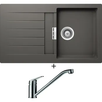 Granitový dřez Granitový dřez SET Schock SIGNUS D-100 Silverstone + Schock EVINAS 577000 nerez