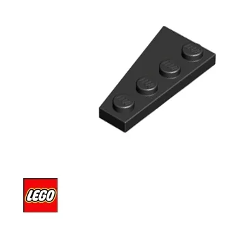 Stavebnice LEGO LEGO® Dílky LEGO Podložka Zkosená 4x2 z Prava / 41769 Barva: Černá 41769