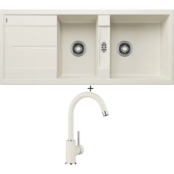 Granitový dřez Granitový dřez SET Blanco METRA 8 S bílá soft 527120 + Blanco MIDA bílá soft 526966