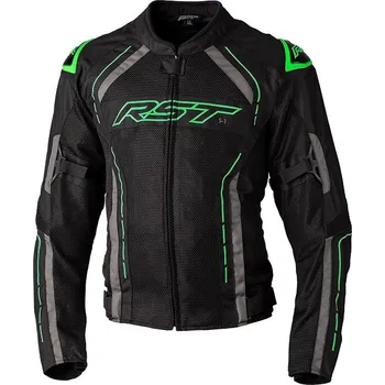 Moto oblečení Textilní bunda RST 3117 S1 CE Black / Neon Green - M