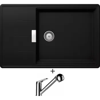 Granitový dřez Granitový dřez SET Schock TIA D-100LS Puro + Schock COSMO 525122 chrom