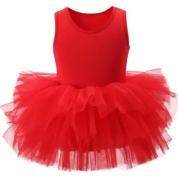 Dívčí oblečení Dívčí baletní tutu šaty pro princezny a baletky - Červená,51 x 54 cm