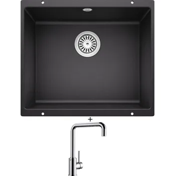 Granitový dřez Dřez pod desku SET Blanco ROTAN 500 U antracit 523075 + Blanco MILI chrom 519413