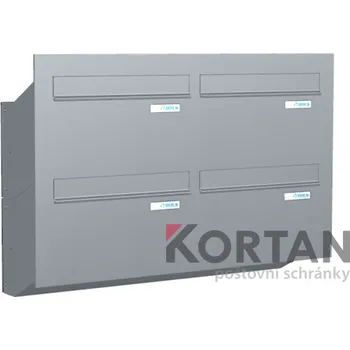 Poštovní schránka Poštovní schránka D-247 - pro zazdění s čelní deskou - lakovaná RAL 8003 - antuková hnědá