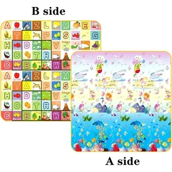 Hrací deka Skládací bezpečná a měkká podložka pro děti - Kaštanová,Rozměry 180 x 120 x 1 cm