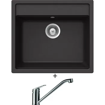 Granitový dřez Granitový dřez SET Schock NEMO N-100 Nero + Schock EVINAS 577000 nerez