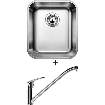 Nerezový dřez Dřez pod desku SET Blanco SUPRA 340-U nerez kartáčovaný 518199 + Blanco DARAS chrom 517720