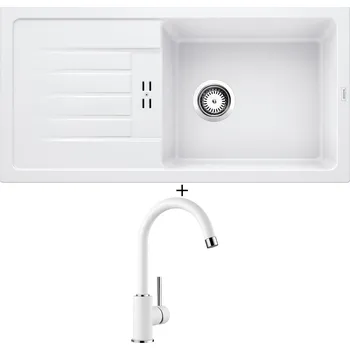 Granitový dřez Granitový dřez SET BLANCO FAVUM XL 6 S bílá 524235 + Blanco MIDA bílá 519418