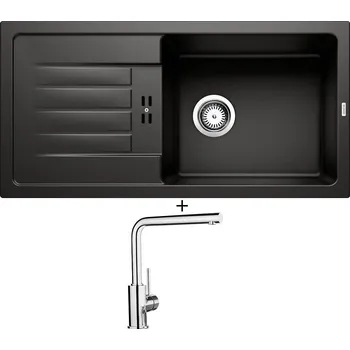 Granitový dřez Granitový dřez SET BLANCO FAVUM XL 6 S černá 526082 + Blanco MILA chrom 519414