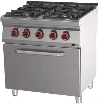 Sporák Sporák kombinovaný s horkovzdušnou elektrickou troubou GN 1/1 - 4x hořák ECO | REDFOX - SPBT 70/80 11 GE