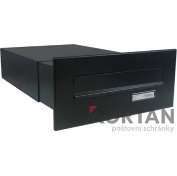 Poštovní schránka 1x poštovní schránka B-042 k zazdění do sloupku + čelní deska se jmenovkou ČD-1 RAL 9005 - černá