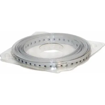 Upevňovací páska, perforovaná, 12 x 0,7 mm, 3 m, šedá