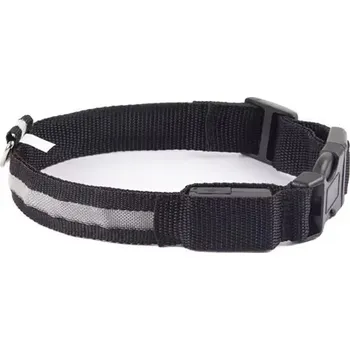 Obojek pro psa Svítící LED obojek (černý) Velikost: M