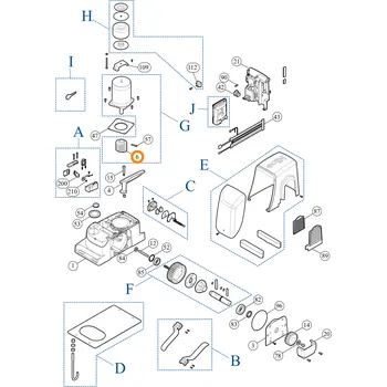 Pohon brány Nice PMD1997R02.4610 šnek motoru RUN400HS/1200HS/1500/A