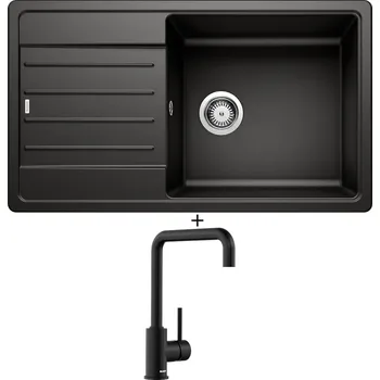 Kuchyňský dřez Granitový dřez SET BLANCO LEGRA XL 6 S černá 526087 + Blanco MILI černá matná 526665