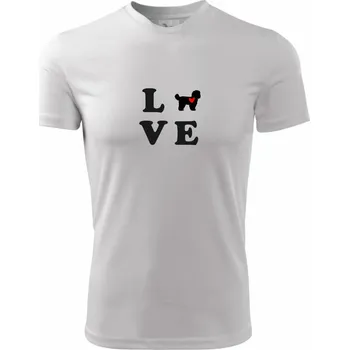 Shih Tzu love - Pánské triko Fantasy sportovní (dresovina) - L ( Bílá )