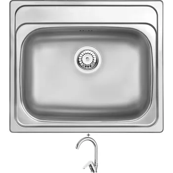 Nerezový dřez SET Deante SOUL ZYU 0103 nerez + Deante CHABER 062 M chrom