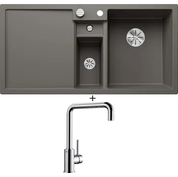 Granitový dřez Granitový dřez SET Blanco COLLECTIS 6 S šedá vulkán 527241 + Blanco MILI chrom 519413