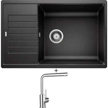 Granitový dřez Granitový dřez SET Blanco ZIA XL 6 S Compact černá 526019 + Blanco MILA chrom 519414