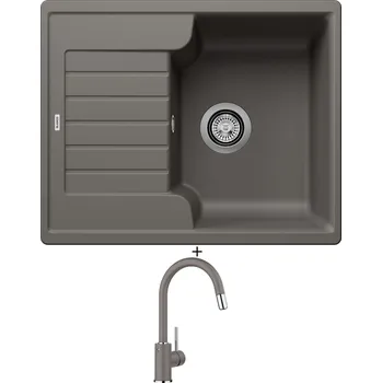 Granitový dřez Granitový dřez SET Blanco ZIA 40 S šedá vulkán 527378 + Blanco MIDA-S šedá vulkán 526967