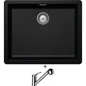 Granitový dřez Granitový dřez SET Schock GREENWICH N-100L Magma + Schock COSMO 525122 chrom