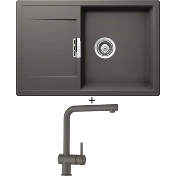 Granitový dřez Granitový dřez SET Schock MONO D-100 Silverstone + Schock EPOS 540027 Silverstone