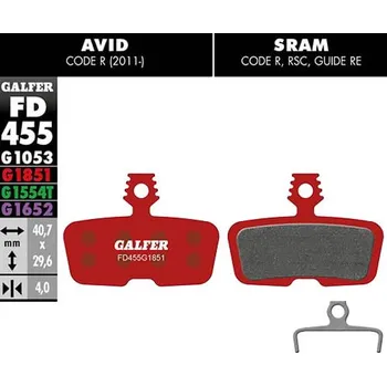 Brzda na kolo Brzdové destičky Galfer Advanced FD455 G1851 Avid/SRAM FD455G1851 - Odesíláme do 24 hodin