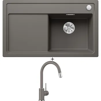 Granitový dřez Granitový dřez SET Blanco ZENAR 45 S šedá vulkán 527361 + Blanco MIDA-S šedá vulkán 526967