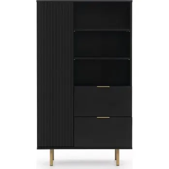 Knihovna ArtGiB Vitrína NUBIA NB-04 | černá