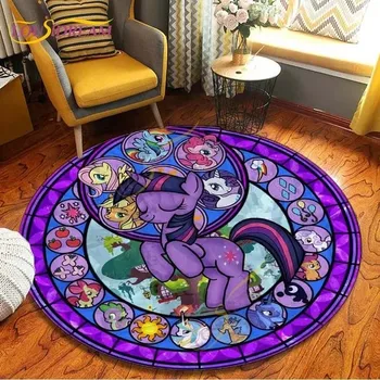 Koberec Kulatý koberec s motivem jednorožce - 11,80 cm