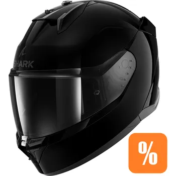 Helma na motorku Shark d-skwal 3 blank, černá/lesklá barva, velikost l(59-60)