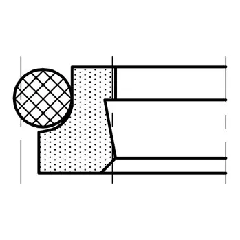 Hydraulický filtr Stírací kroužek AD60 75x83,8/6 PTFE/NBR DIN Rubena