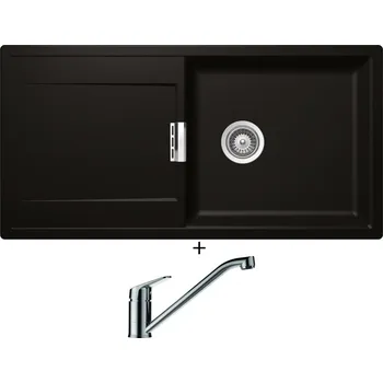 Granitový dřez Granitový dřez SET Schock MONO D-100L Night + Schock EVINAS 577000 nerez