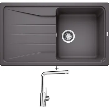 Granitový dřez Granitový dřez SET Blanco SONA 5 S šedá skála 519672 + Blanco MILA chrom 519414