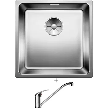 Nerezový dřez Dřez pod desku SET Blanco ANDANO 400-U nerez hedvábný lesk 522959 + Blanco DARAS chrom 517720