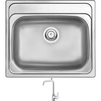Nerezový dřez Nerezový dřez SET Deante SOUL ZYU 0103 nerez + Deante ALPINIA BGA 063M chrom