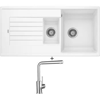 Granitový dřez Granitový dřez SET Blanco ZIA 6 S bílá 514742 + Blanco MILA chrom 519414