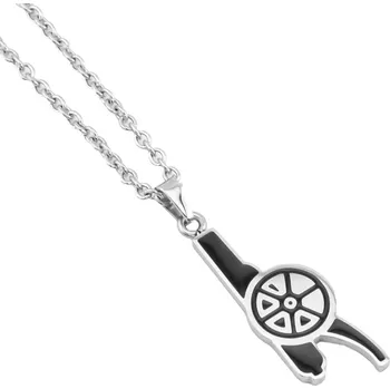 Řetízek Arsenal FC Řetízek Arsenal FC, postříbřený, černý přívěsek